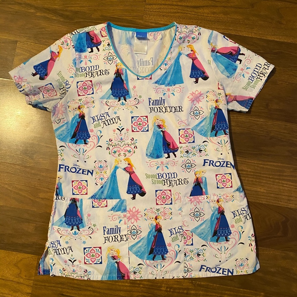 Disney Frozen Scrub Top- XS